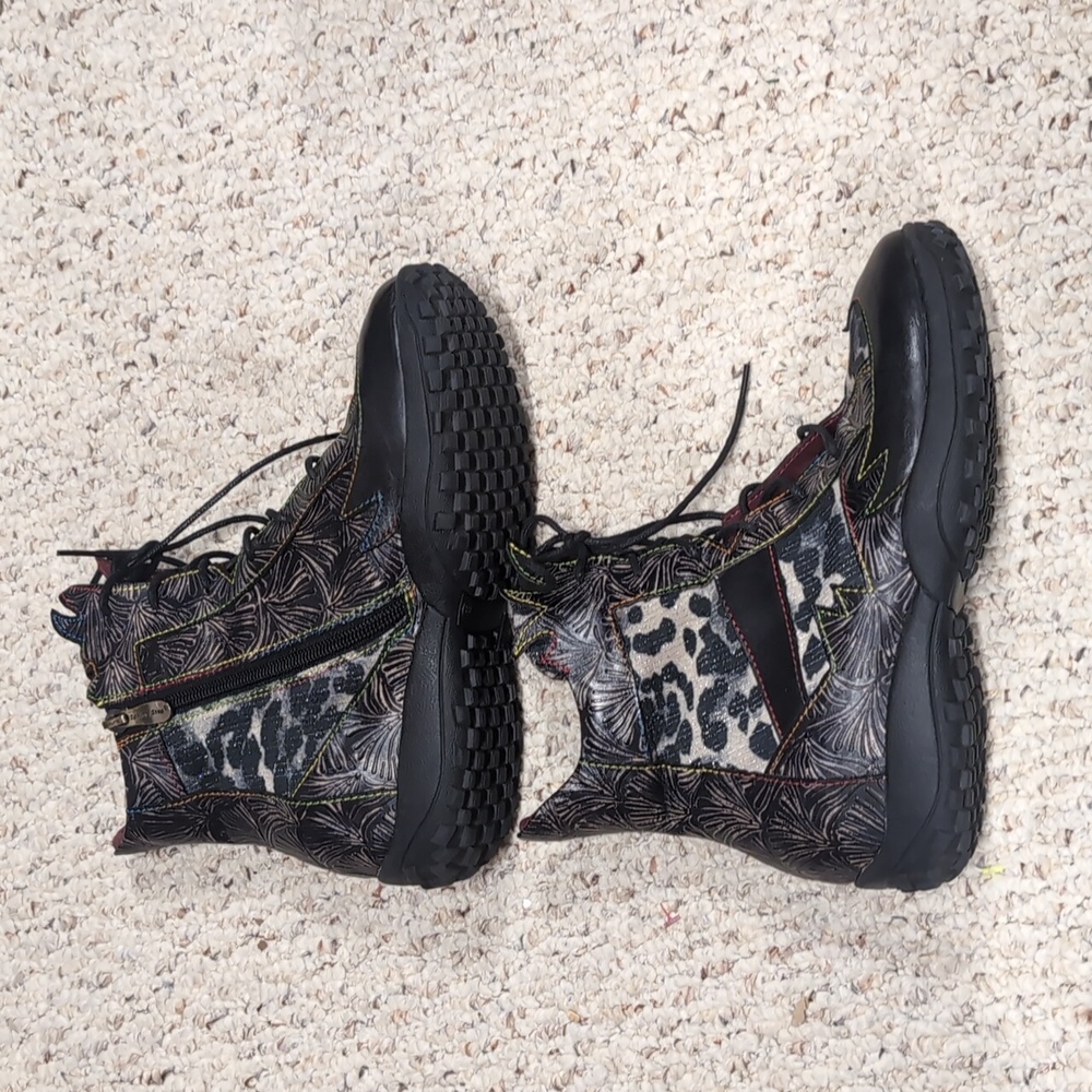 L'Artiste Boots Size 36 2005 Black Colorful - Picture 4 of 9